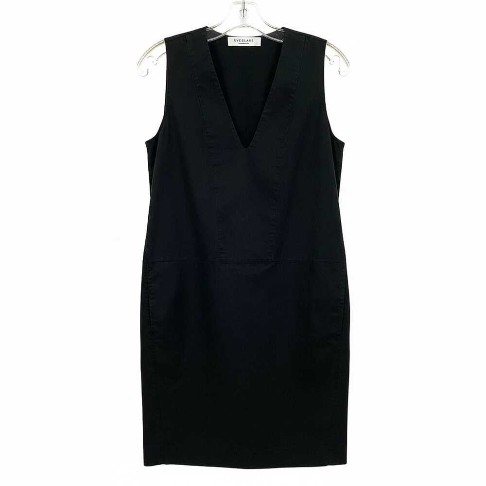 Everlane Black V-Neck Midi Dress | Women’s Regular Size 2